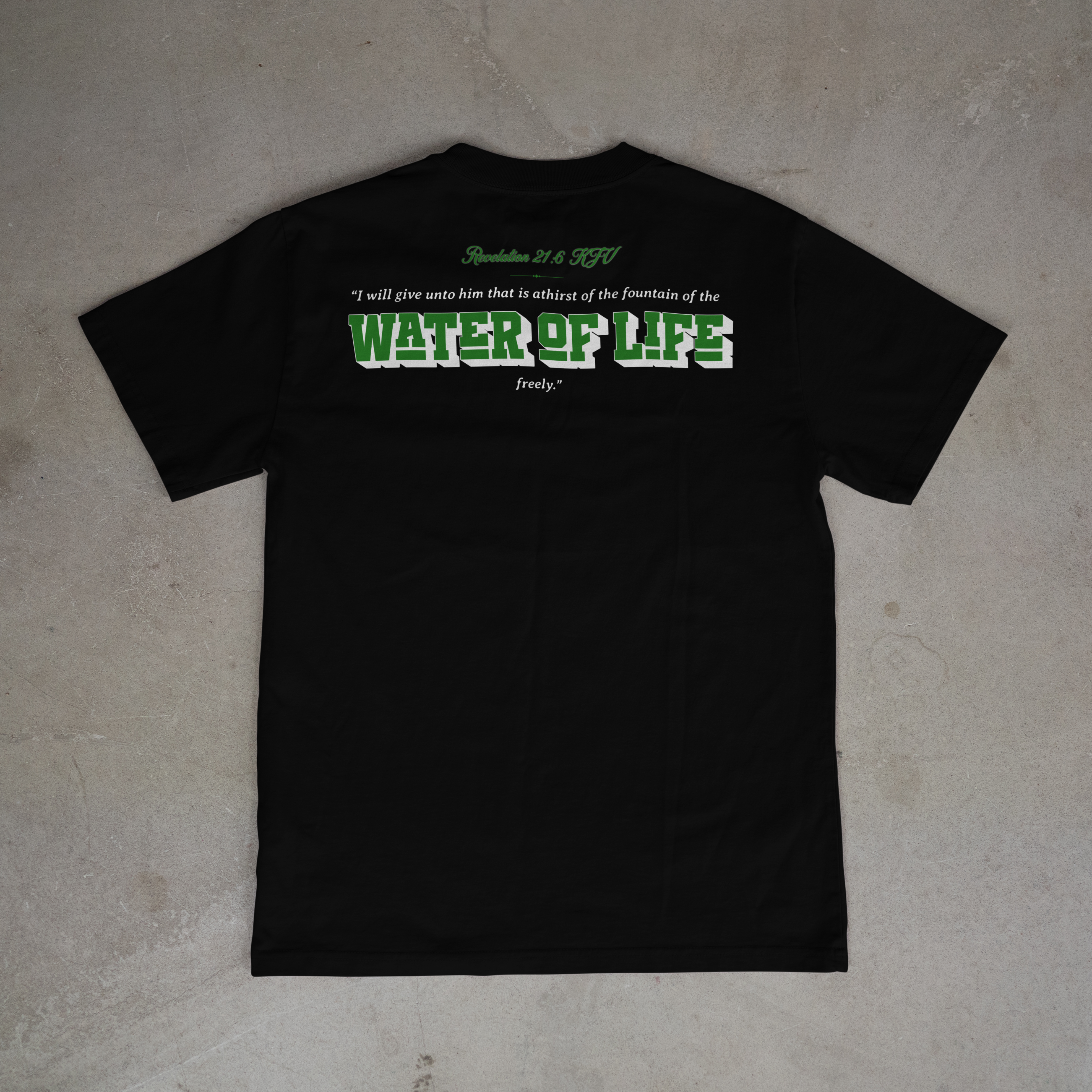 Water of Life tee (black)