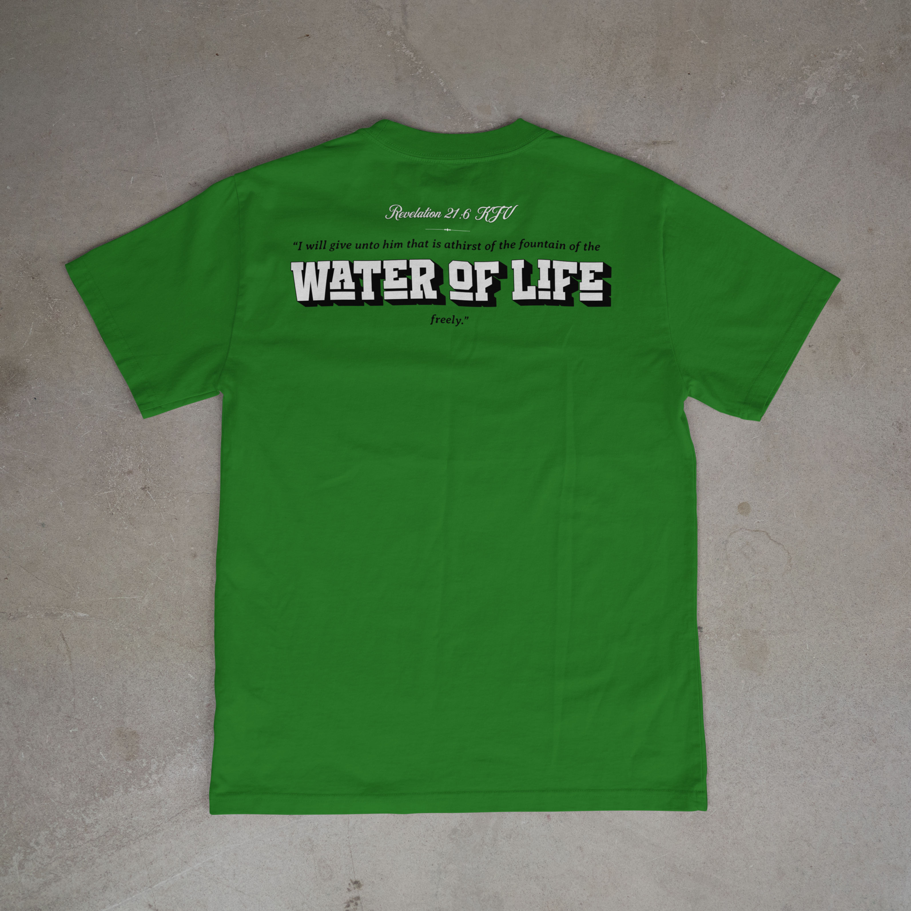 Water of Life tee (kelly green)